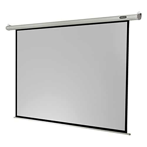 celexon Economy Motor-Leinwand 80 | 160x120 cm 4:3 | elektrische 4K,Full-HD Beamer-Leinwand für Büro-Präsentationen & Ihr Heimkino | zur Wand- und Deckenmontage | inkl. Fernbedienung
