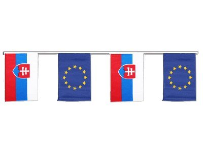 Guirlande d'amitié Slovaquie - Union européenne UE 6 m pavillon