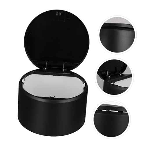 Corbeille de table noire compacte pour éliminer les déchets quotidiens facilement