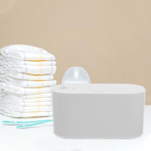 Toyvian Baby Wipe Warmer Portable USB Heater with Adjustable 104-140 F Temperature Display for Comfortable Diaper Changes at Home and Outdoors