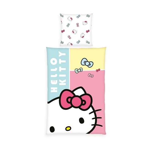 Parure de lit Hello Kitty 135x200 cm avec housse de couette réversible - 2