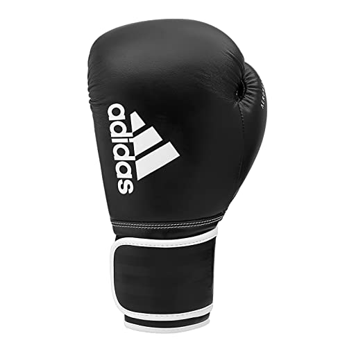 adidas Unisex – Erwachsene Hybrid 80 Boxhandschuhe, Schwarz/Weiß, 12 oz EU