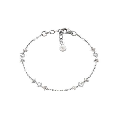 Set de joyería Armani para mujer con pulsera y aretes de plata de ley en color plateado 3