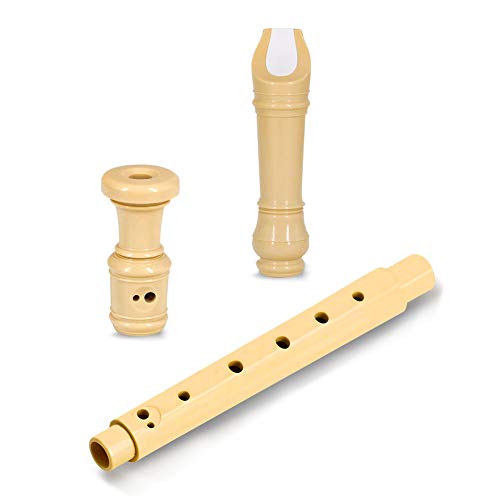 Cnblue Soprano Recorder German Style 8 Hole Recorder Instrument For Kids School Student With Cleaning Rod, Storage Bag (Ivory White) (One) #TOP5