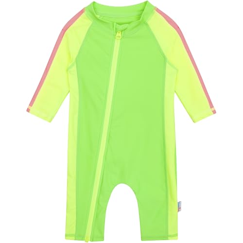 SwimZip Girls' Long-Sleeve UPF 50+ Swimsuit for Baby, Toddler, & Little Girls