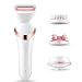 3-in-1 Women's Razor | Female Electric Shaver | Waterproof Cordless and Rechargeable Bikini Remover | Women Shaver | Facial Brush and Facial Massager | Pink Color
