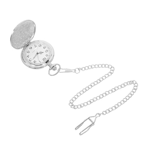 UPKOCH クラシック彫刻ポケットウォッチ メンズ機械式懐中時計 耐久性メ