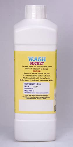 Image of Fresh Lemon Fragrance Dishwash Liquid Gel 1 L Bottle Leaves No Residue Grease Cleaner For Utensils - Liquid Kitchen Soap Super Saver Offer (Pack Of 8)
