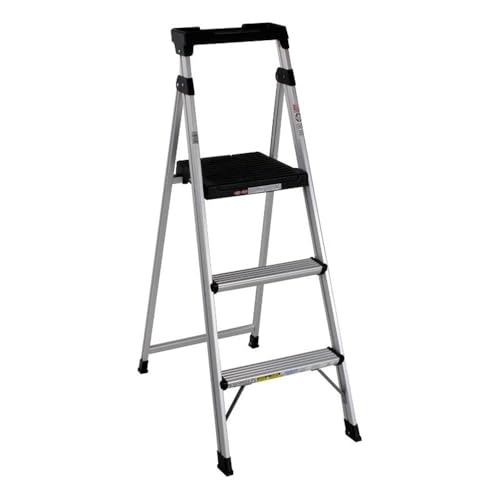 COSCO 3-Step 5 Lite Solutions Folding Step Stool 225 lb. Capacity - Aluminum