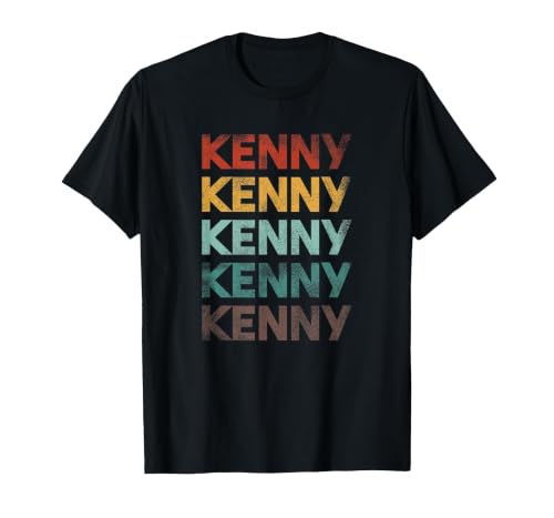 First Name Kenny Vintage 80s Style T-Shirt, Men, Black, 3X-Large
