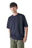 [Amazon Essentials] ダブルフェイス スウェット Tシャツ ワイドフィット メンズ (旧ブランド名:WHOLEPERSON(ホールパーソン)) ネイビー L