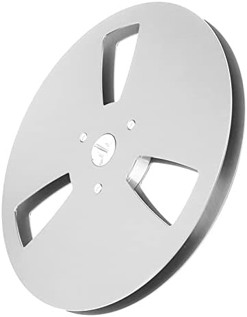 1/4 x 7 Empty Take Up Reel to Reel Tape Hub, 3 Holes Nab Open Reel Audio Aluminum Alloy 7 inch Empty Tape Reel, Tape Reel Empty Disc Opening Machine Parts (Silver)
