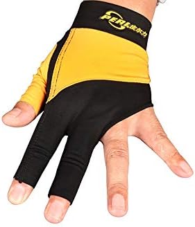 PERI Size M and L Yellow Billiard Glove for Left Hand (Yellow, M)
