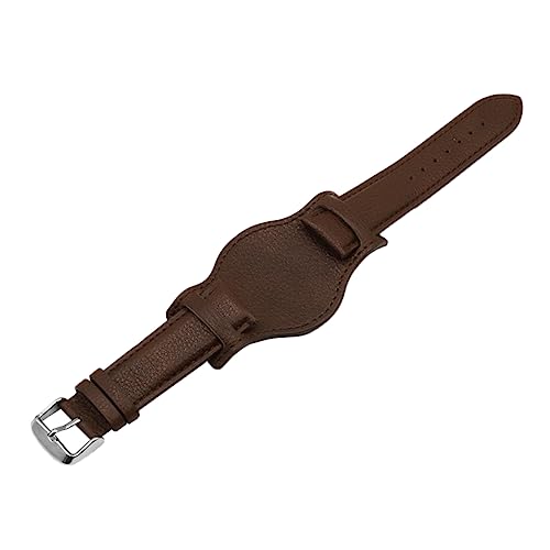 Bracelet montre cuir pleine fleur 20mm marron style vintage par Ipetboom