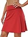 Inno Gonne da tennis da donna 15 '' 20 '' 3 tasche a vita alta con pantaloncini incorporati, 50,8 cm, rosso, M