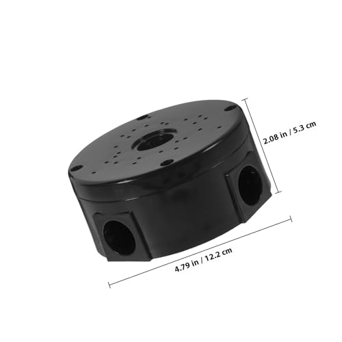 Caja resistente intemperie eléctrica exterior de plástico con espacio amplio negro 2