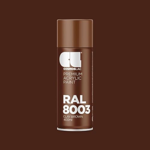 Image of Cosmos LAC Acrylic Paint Spray Can for DIY Projects Spray Paint, 400 ml (RAL 8003 Clay Brown)