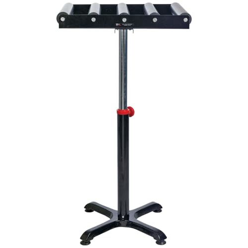SIP Heavy-Duty 5 Roller Stand, Adjustable 680-1150mm, 100kg Capacity, Workshop Saw Support