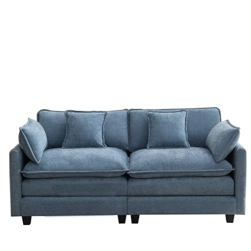 WUTUTUEE Blue Loveseat Sofa