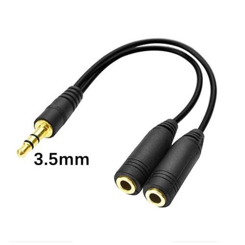 Cable divisor de audio 3.5mm 1 macho a 2 hembras miniatura 4