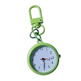 Zxfdsfdbnm Orologio da studio con moschettone e quadrante analogico, Green
