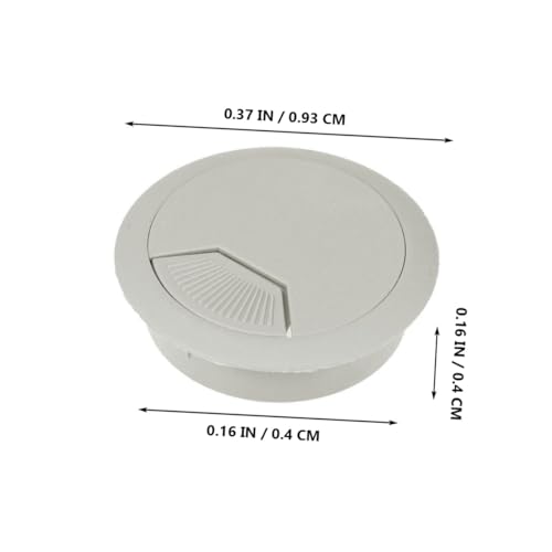 12pcs Tapa para Orificio de Cable Organizador Gris Blanco para Escritorio, Gestión de Cables para Oficina y Hogar miniatura 2