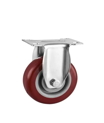 Chariot silencieux équipé de roulette fixe en PVC marron 5 pouces pour atelier
