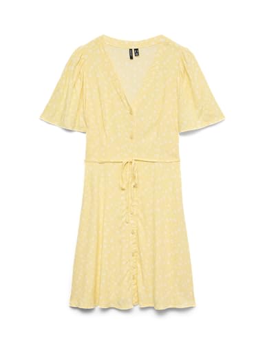 Robe courte ample Vero Moda Vmalba jaune pâle pour un look frais et confortable XL