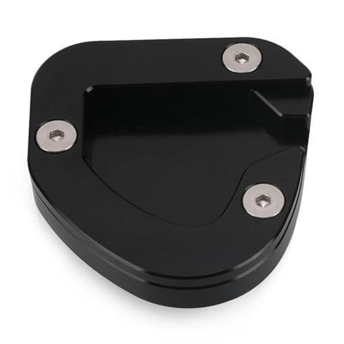 LYBH Motorrad-Ständerplatte Für Suzuki GSF1250 GSF1250S GSF650 GSF650S Bandit 1250 650 Seitenständer-Verlängerungsplatte Verlängerungs Polster(SCHWARZ)