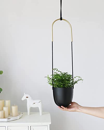 Abetree Metal Hanging Planter For Indoor Outdoor Plants Adjustable Modern Minimalist Wall And Celling Hanging Flower Pot Plant Holder For Succulent , Air Plants Home Decor #TOP1