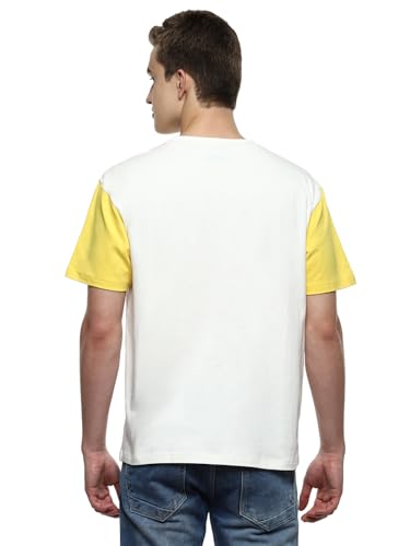 Image of Sunset Men's Boxy Fit Crew Neck Color Block Casual T-Shirt