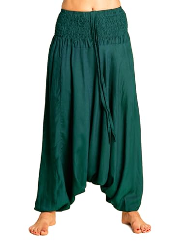 PANASIAM Sarouel uni Vert foncé XL