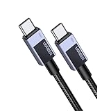 UGREEN 100W USB C ケーブル USB PD・PPS対応 急速充電 E-Markerチップ搭載 データ転送可 高質なステンレス製ハウジング・ニッケルメッキ 結束バンド付き 高耐久ナイロン編み タイプ CtoCケーブル iphone17/16/15 Pro Plus Galaxy Xperia iPad Pro MacBook Pro/Air 各種対応 2m