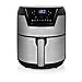 Produktbild Princess Digitaler Airfryer XXL rund  4,5 L Volumen  66,7% weniger Energieverbrauch  Edelstahl  10 vorprogrammierte Einstellungen  182026