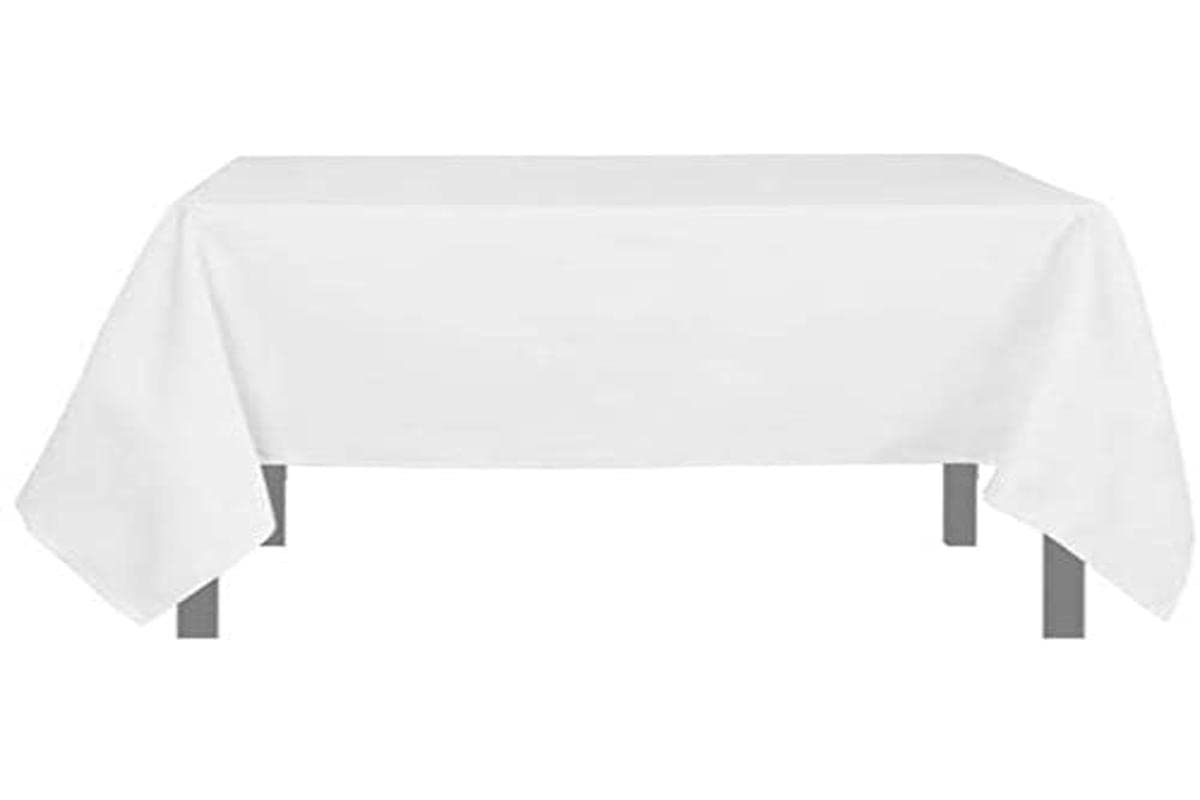 Soleil D'ocre White Alix Tablecloth, Polyester, 140 X 140 Cm