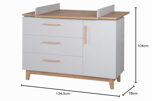ROBA Commode Caro – Avec table à langer – 3 tiroirs + 1 porte – - vue 9