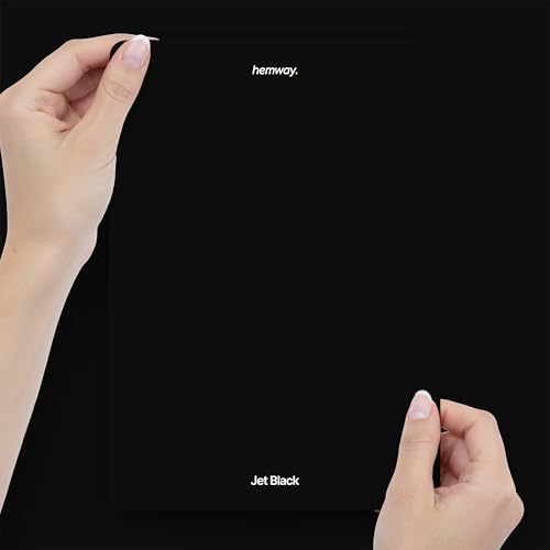 Hemway - Peel & Stick Sample for Our Premium Chalk Paint - Jet Black | A5 Damage-Free, Accurate Colour Swatch | Easily Test Our Chalky Matt Shabby Chic Finishes for Interior Furniture & Walls