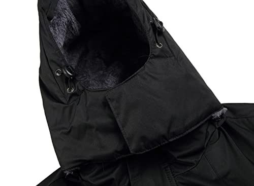 Keevoom Men's Waterproof Ski Jacket Winter Warm Snow Coat Windproof Mountain Raincoat Snowboarding Hooded Jackets For Mens (Black,Xxl) #TOP3