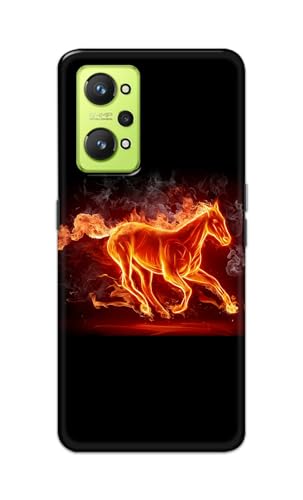 Image of Plastic Printfidaa Printed Hard Back Cover Case For Realme Gt Neo 2 | Gt 2 | Realme Gt Neo 3T 5G Back Cover (Fiery Horse) -112,Multi