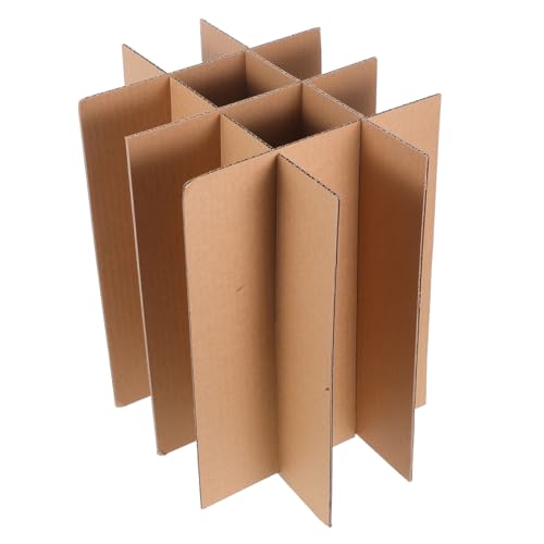 MAGICLULU Karton-Teiler Für Versandkartons Mit 12 Fächern Aus Papier Für Sicheren Transport Von Weinflaschen Und Glaswaren Leicht Wiederverwendbar 12.20X11.81X9.25 Zoll