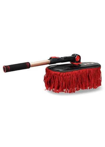 Image of Autodrome DustDestroyer Car Duster with Wax Baked Cotton Strands, 180 Rotatable Head, Extendable Handle, Scratch-Free Cleaning Tool for Cars and Bikes, Comfortable Daily Use