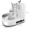 Cake Machine, 36cm 4-12Inches Baking Birthday Cake Tools Automatic Birthday Cake Smoothing Coating Machine Cakes Plastering Cream Coating Filling Machine ( Color : Semi-automatic white , Size : 110V )