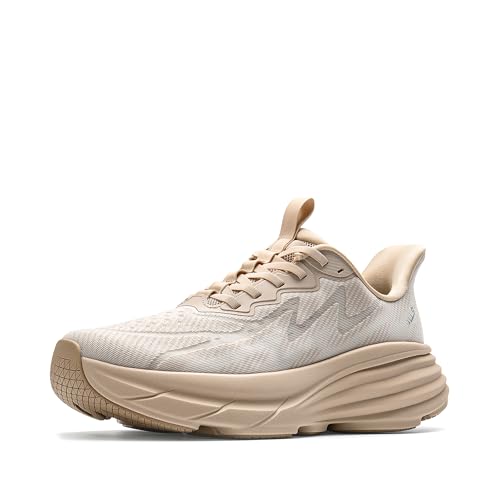 ALLSWIFIT Men's Slip On Walking Shoes Hands-Free Cushion Running Tennis ActiveSolid Non-Slip Comfortable Workout Gym Athletic Fashion Sneakers,Size 11.5,Beige,AMUMRS2512