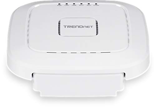 Image of TRENDnet AC2200 Tri-Band PoE+ Indoor Wireless Access Point, 867Mbps WiFi AC + 400Mbps WiFi N Bands, Wave 2 MUMIMO, Client Bridge, WDS, AP, WDS Bridge, WDS Station, Repeater Modes, White, TEW-826DAP