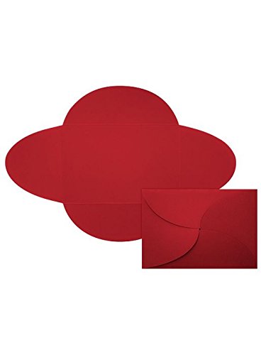 LUXPaper A7 Petal Invitations | 5" x 7" | Ruby Red | 100lb. Cover | 80 Qty
