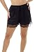 Underworks Pettipants Nylon Culotte Slip Bloomers Split Skirt 4-inch Inseam Medium-Black