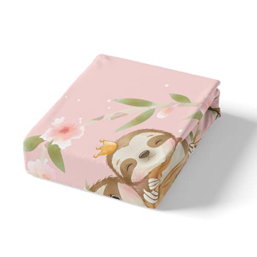 Feelyou Cute Sloth Comforter Cover Set Cartoon Sloth Bedding Set For Kids Boys Girls Botanical Floral Duvet Cover Set Wildlife Quilt Cover Pink 1 Duvet Cover With 2 Pillowcases Full Size… #TOP3