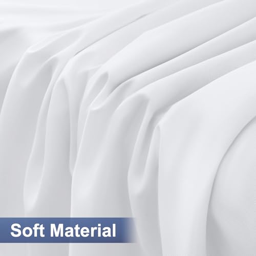 homing 2 Packs Rectangle Fitted Tablecloth, 4 Foot Washable Fabric Table Cloth, Waterproof Polyester Table Cover for Party, Trade Show, Outdoor and Indoor (White, 30" x 48") by homing - Image 4