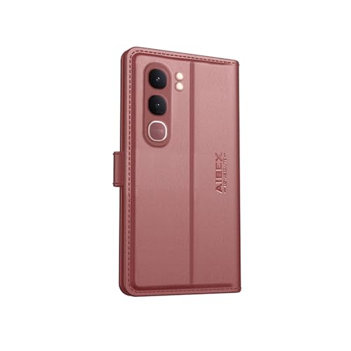Image of AIBEX Compatible for Vivo Y31 5G Flip Cover Leather Finish | Inside TPU with Card Pockets | Wallet Stand | Complete Protection Flip Case Brown