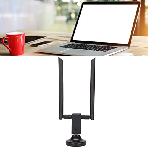 Adaptador WiFi, Adaptador WiFi Sem Fio Antena Dual 5Dbi 802.11ac 5G 2.4G USB3.0 1200Mbps Placa de Re